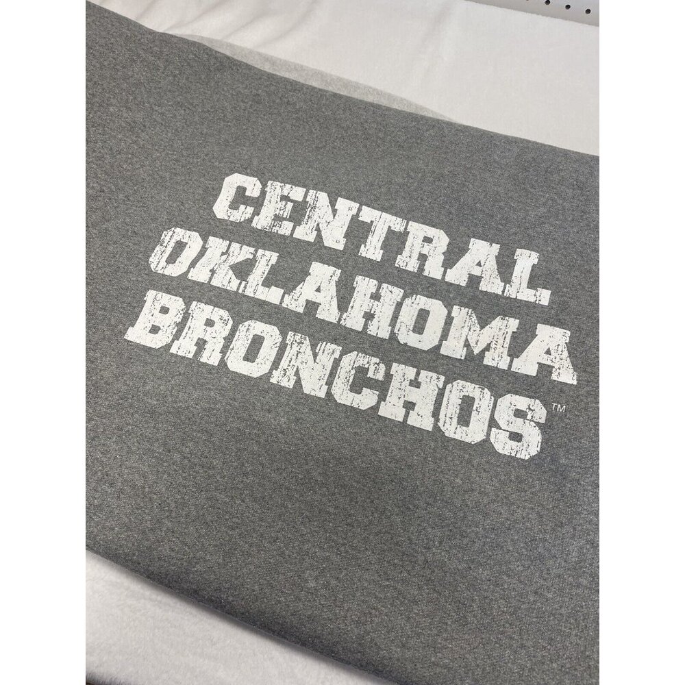Central Oklahoma Bronchos Stadium Blanket Throw Edmond OK Approx 53x72 Gray Logo